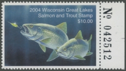 Picture of 2004 Wisconsin Great Lakes Salmon & Trout Stamp 