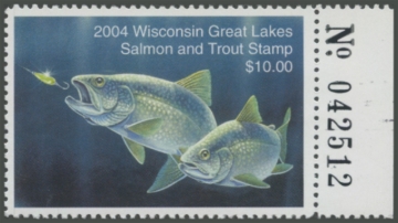 Picture of 2004 Wisconsin Great Lakes Salmon & Trout Stamp 