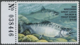 Picture of 2005 Wisconsin Great Lakes Salmon & Trout Stamp 