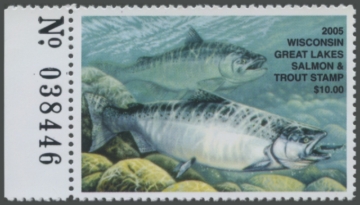 Picture of 2005 Wisconsin Great Lakes Salmon & Trout Stamp 