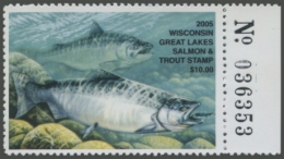 Picture of 2005 Wisconsin Great Lakes Salmon & Trout Stamp 