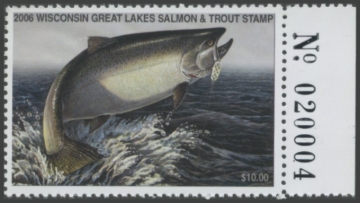 Picture of 2006 Wisconsin Great Lakes Salmon & Trout Stamp 
