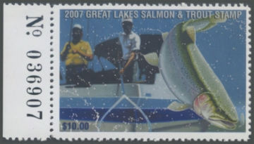 Picture of 2007 Wisconsin Great Lakes Salmon & Trout Stamp 