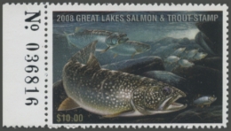 Picture of 2008 Wisconsin Great Lakes Salmon & Trout Stamp 