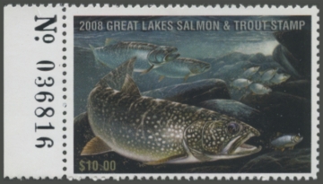Picture of 2008 Wisconsin Great Lakes Salmon & Trout Stamp 