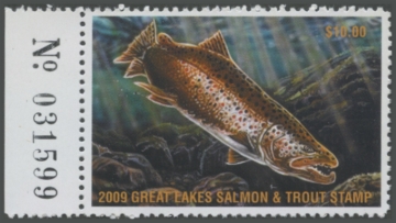 Picture of 2009 Wisconsin Great Lakes Salmon & Trout Stamp 