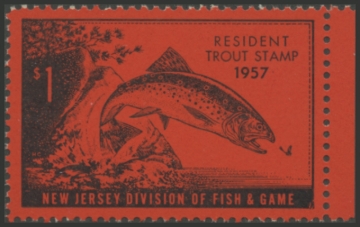 Picture of 1957 New Jersey Fishing Stamp