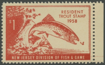 Picture of 1958 New Jersey Fishing Stamp