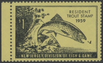Picture of 1959 New Jersey Fishing Stamp