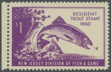Picture of 1960 New Jersey Fishing Stamp