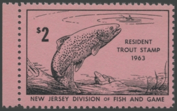 Picture of 1963 New Jersey Fishing Stamp