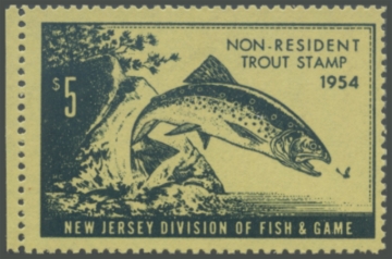 Picture of 1954 New Jersey Fishing Stamp