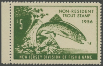 Picture of 1956 New Jersey Fishing Stamp