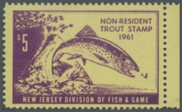 Picture of 1961 New Jersey Fishing Stamp