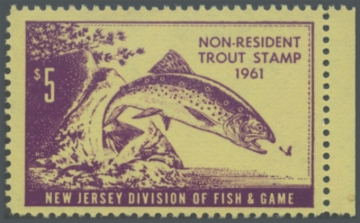 Picture of 1961 New Jersey Fishing Stamp