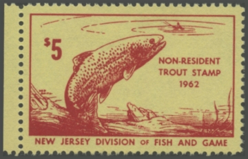 Picture of 1962 New Jersey Fishing Stamp