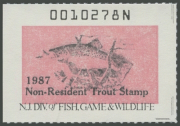 Picture of 1987 New Jersey Fishing Stamp