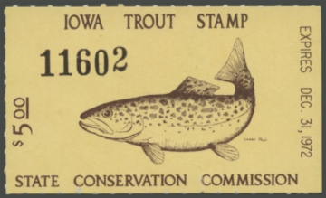 Picture of 1972 Iowa Trout Stamp