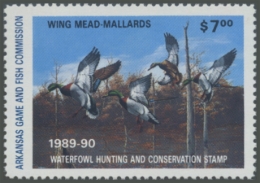 Picture of 1989 Arkansas Duck Stamp. Hunter Type