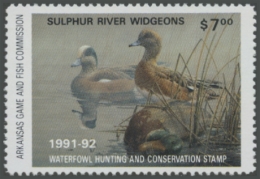 Picture of 1991 Arkansas Duck Stam. Hunter Type