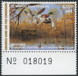 Picture of 2004 Arkansas Duck Stamp NR Hunter Type