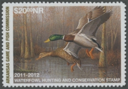 Picture of 2011 Arkansas Duck Stamp. NR Hunter Type